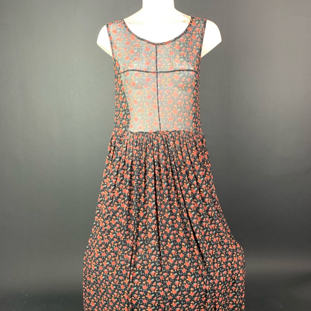 Long See Through Flower  Dress